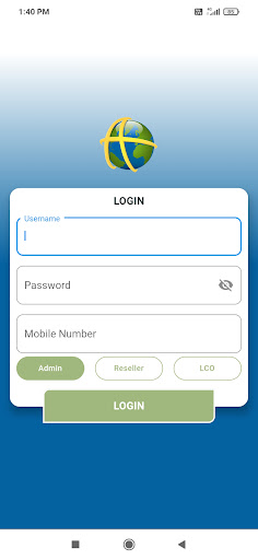 Android application Aditya Broadband Admin screenshort
