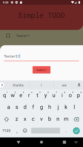 Simple ToDo List! Screenshot 2 - AppWisp.com