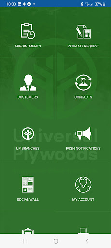 Android application Universal Plywoods CRM screenshort
