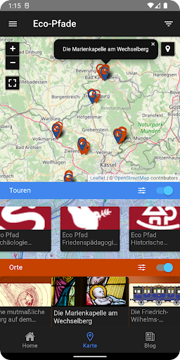 Android application Eco-Pfade screenshort