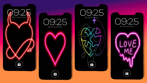 Android application Neon Glow Wallpaper screenshort