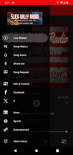 Slick Willy Radio Screen 3