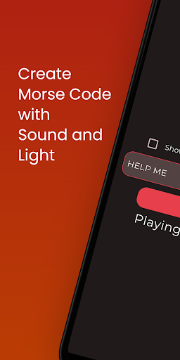Android application Morse Code: Flashlight & Sound screenshort