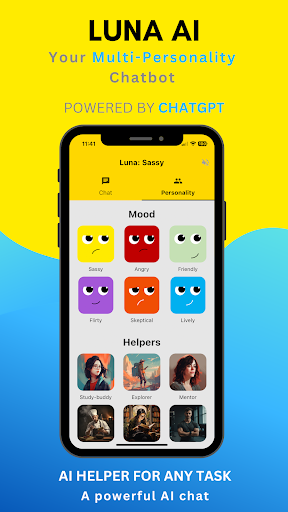 Android application Luna AI: A Sassy chatbot! screenshort