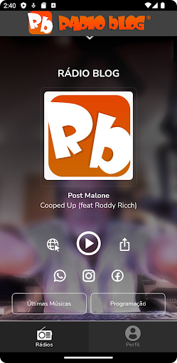 Android application Radio Blog screenshort