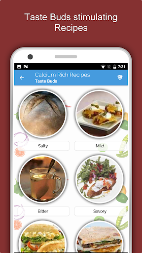 Screenshot of Calcium Rich Food Recipes
