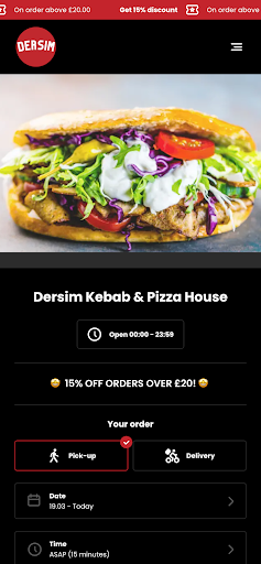 Android application Dersim Kebab & Pizza House screenshort