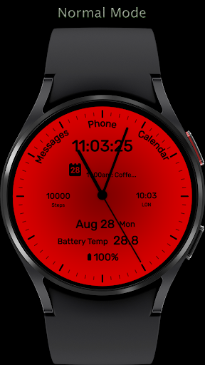 Android application Neon Analog Watch Face screenshort