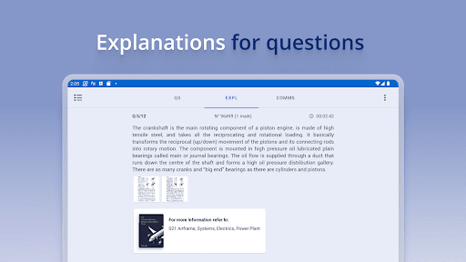 Screenshot of Aviation Exam - EASA