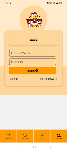 Android application mydryfish screenshort