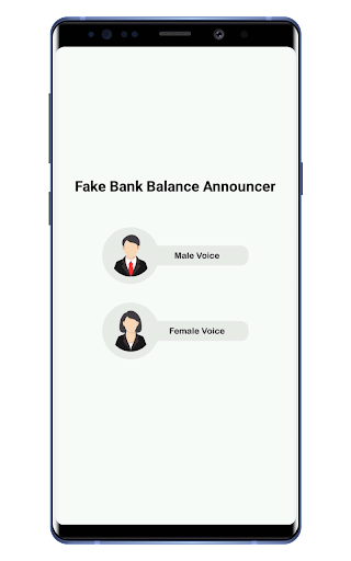 Android application Fake Bank Balance Announcer screenshort