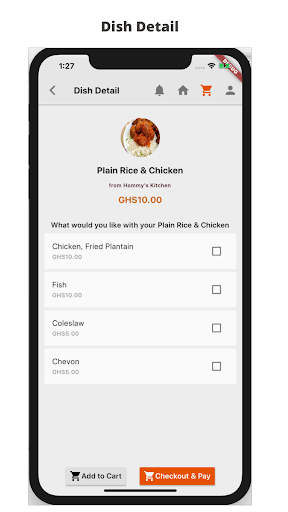 Android application Foodjoint screenshort