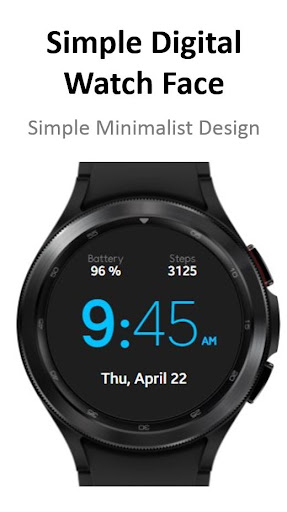 Android application Simple Digital Watch Face screenshort