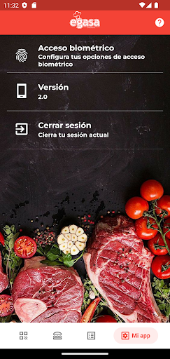 Menú Egasa Screen 2