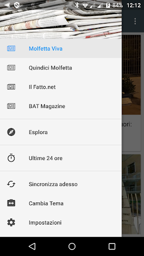 Android application Molfetta notizie locali screenshort