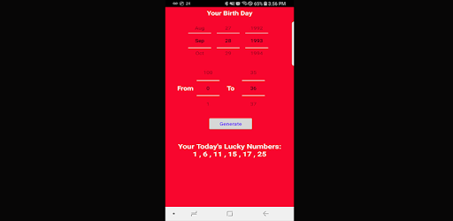 Daily Lucky Numbers Generator