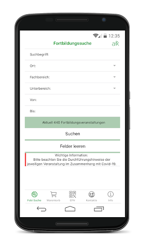 Android application Akademie ÄKWL/KVWL screenshort