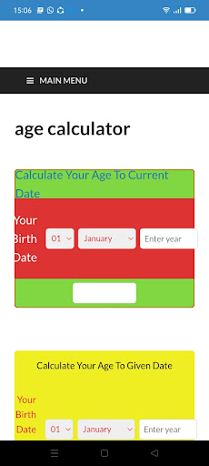 age calculator Screen 3
