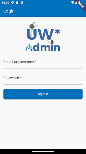 Android application UW*Admin screenshort