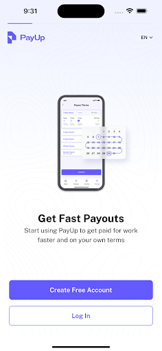 Android application PayUp App screenshort