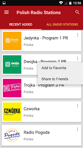 Polish Radio Stations Screen 2