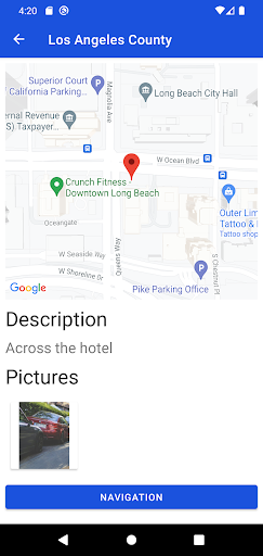 Android application Park Map - Car Park Location screenshort