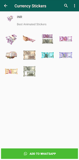 Currency Stickers for WhatsApp