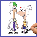 How to draw Phineas and Ferb icon