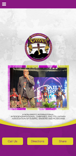 Android application Gospel Music Workshop of Am. screenshort