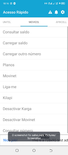 Acesso Rápido Screen 2