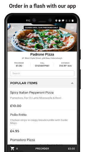 Padrone Pizza Screen 2