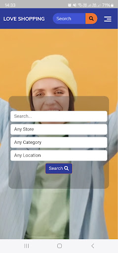 Android application Love Shopping screenshort