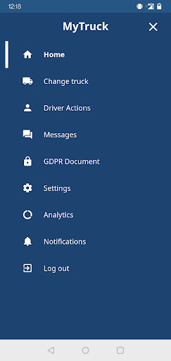 Android application MyTruck GO screenshort