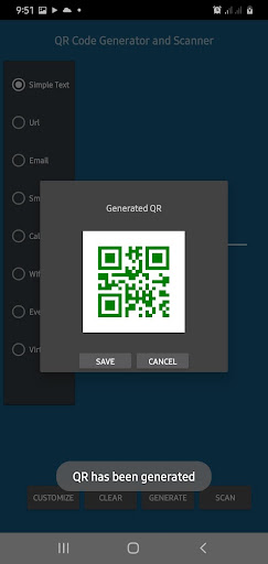 QR Generator and Scanner Screen 3