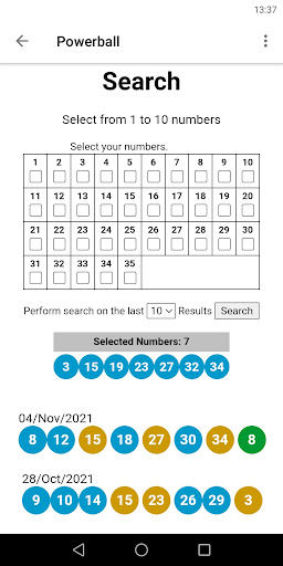 Australia Lotto Results Screen 3