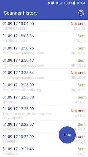 Android application QR & Barcode Scanner, POST & G screenshort