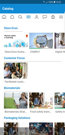 Android application Stora Enso Learn screenshort