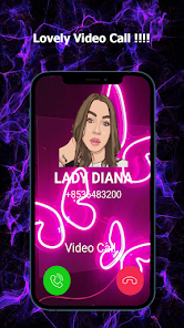 Captura 4 Lady Diana video call - Prank android