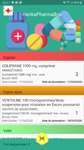 Android application HenkaPharmaBox screenshort