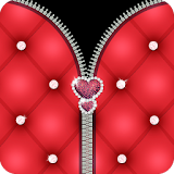 zipper lock screen heart icon