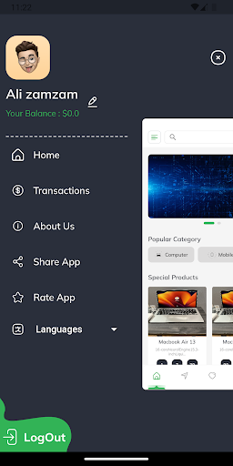 Android application Mazady screenshort