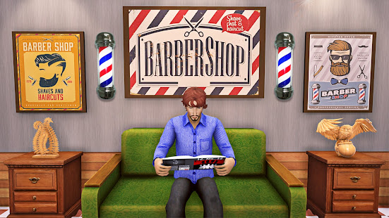 Barber Shop Hair Cutting Games Varies with device APK screenshots 5