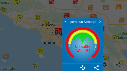 Air quality app and AQI widget