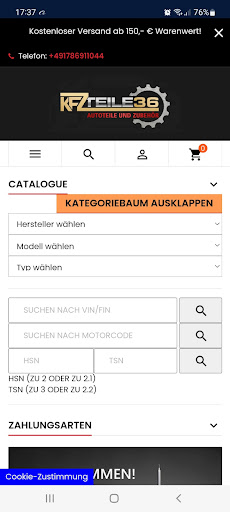 Android application KfzTeile36.de screenshort