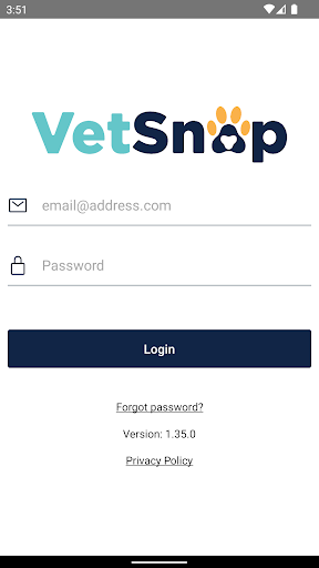 Android application VetSnap screenshort