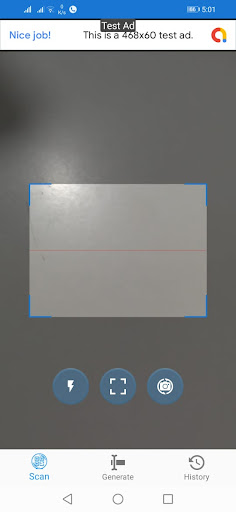QR Scanner & Barcode Generator Screen 2