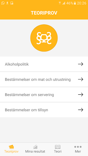 Android application Restaurangutbildarna screenshort