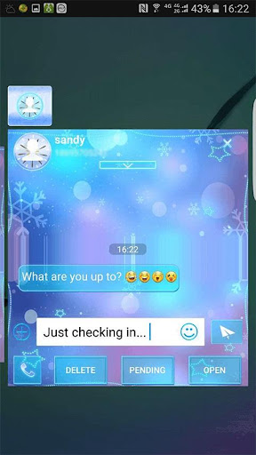Screenshot of New Year 2017 (Next SMS) Skin2