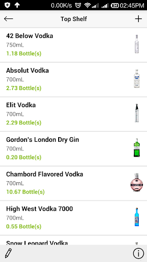 Android application Lime - Bar Inventory screenshort