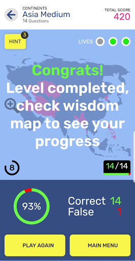 Map Quiz World Geography Screen 3